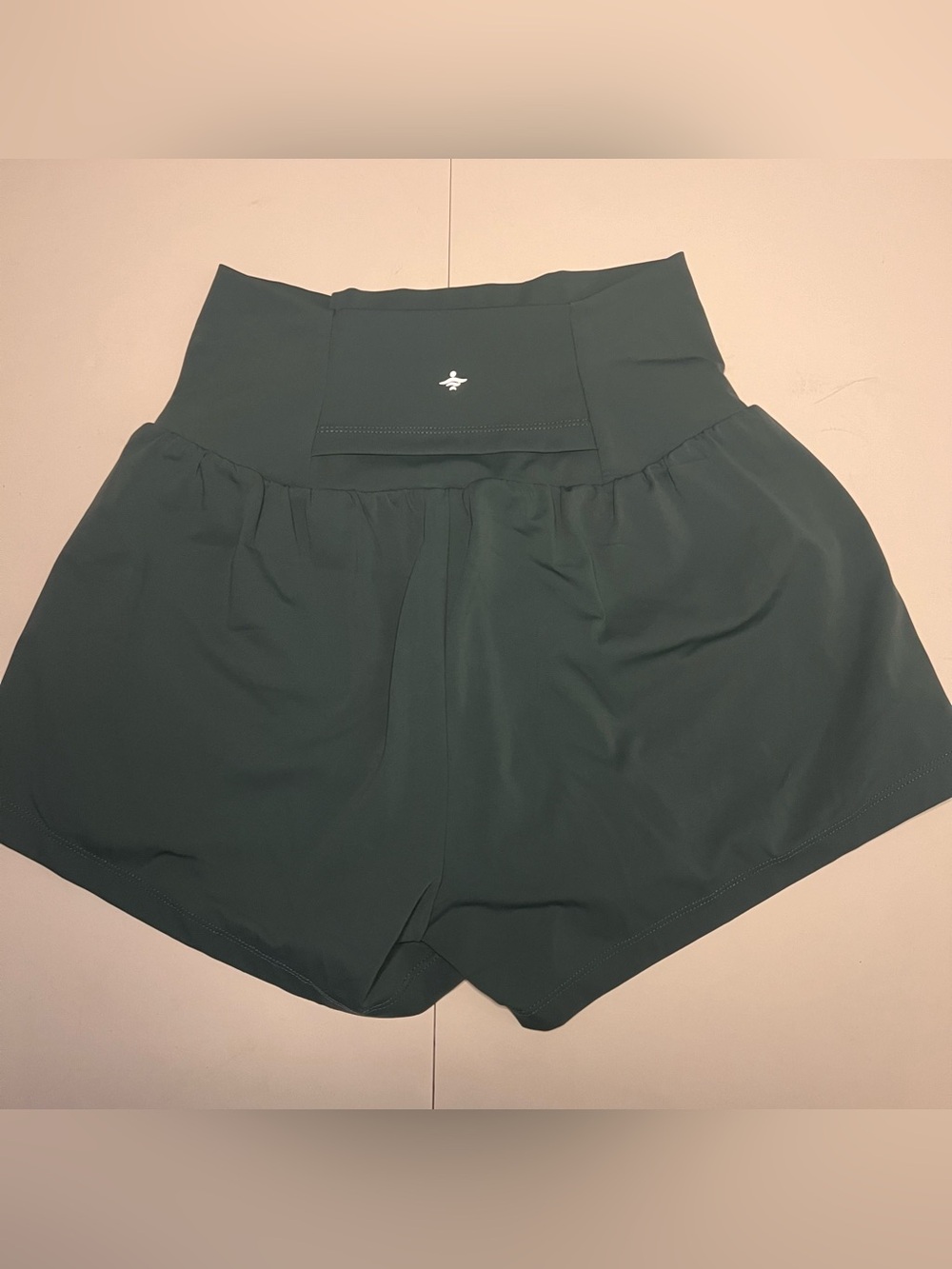 HALARA High-Waist Athletic Shorts in Deep Green